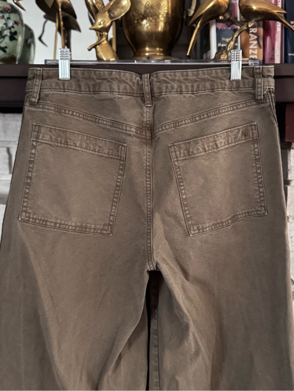 American Eagle × The Ziegler Sisters Stretch High-Waist Baggy Wide-Leg Pant 10L - Picture 5 of 8